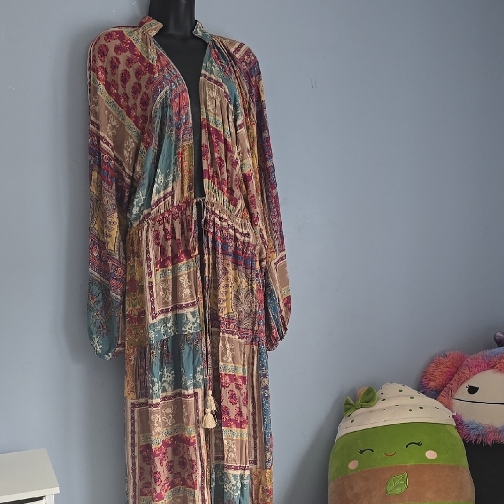 Gimmicks Patchwork Kimono Duster NWT - image 2